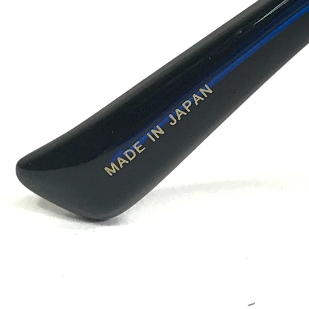 Sama Eyeglasses Frames Strada BLK/DENIM Black Clear Blue Full Rim 57-17-135